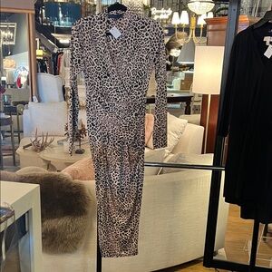 RACHEL Rachel Roy Animal Print Long Sleeve Dress